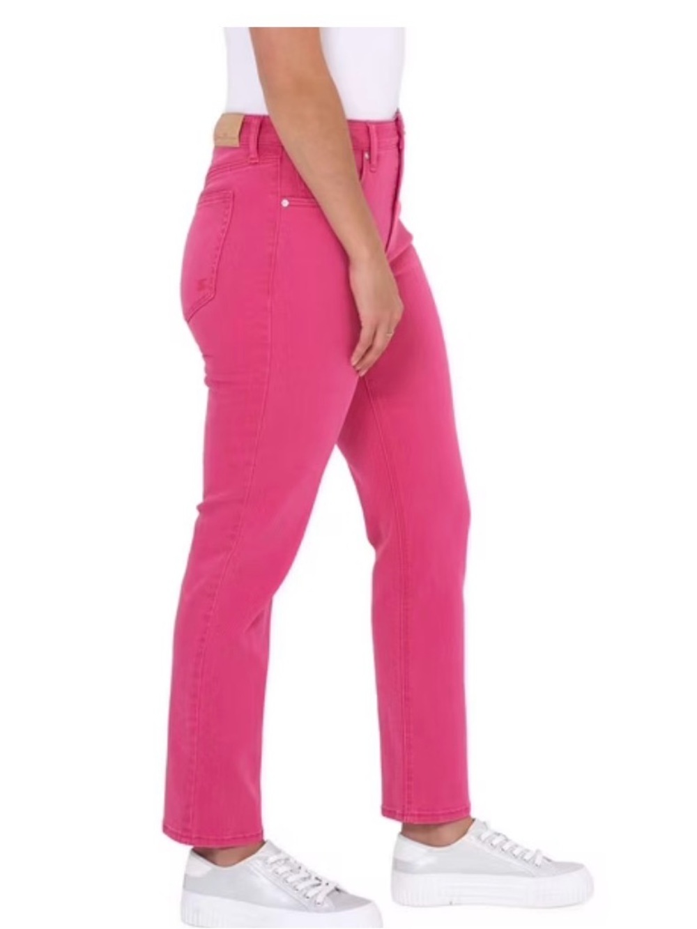 Seven7 Pink Straight-Leg High-Rise Jeans Women’s Size 16 NWT